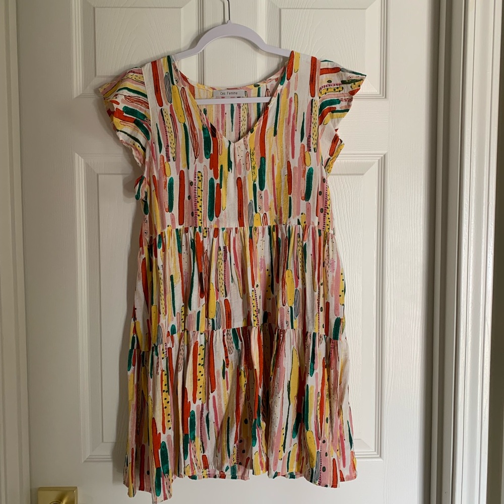 Ces Femme Babydoll / Tiered Dress - small